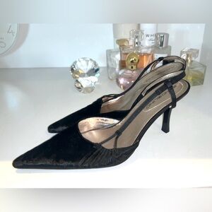 Bandolino • Black Velvet Slingbacks 8M